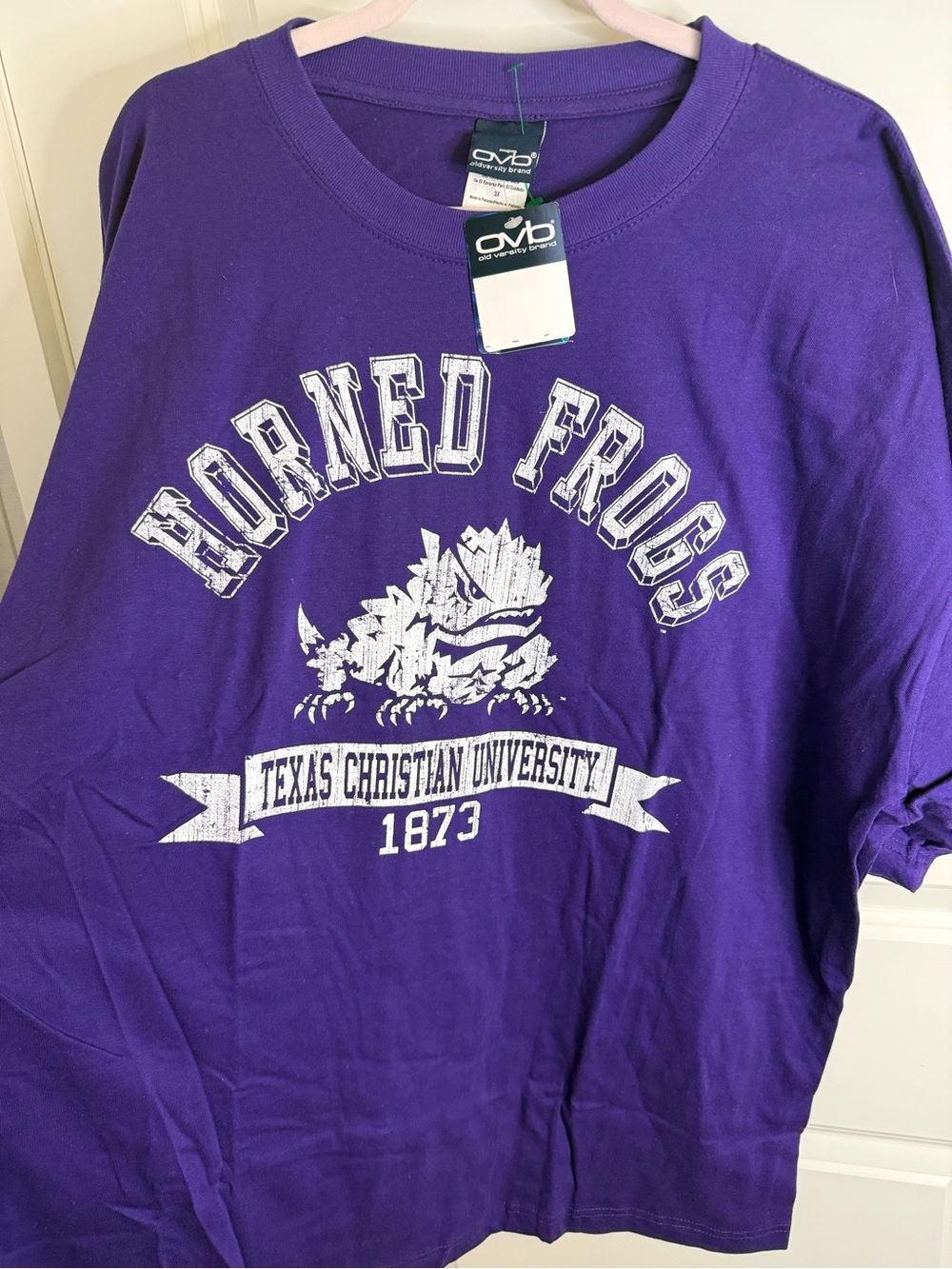 NWT TCU Horned Frogs Purple Graphic Tee 3X